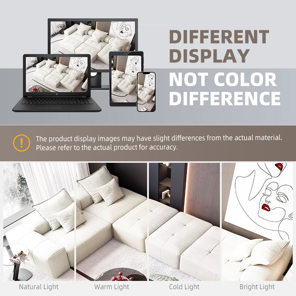 English Elm Modern Oversized Modular Sectional Sofa In Sparkling Chenille - Customizable 6-Piece Design, No Assembly! W1885S00073