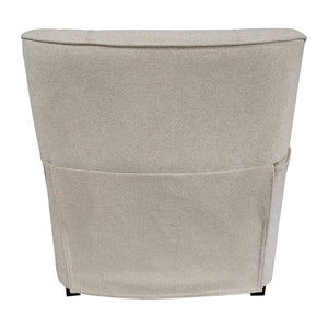 JLA Home Chapel Hill - Recliner Kennedy compact manual recliner with ergonomic lumbar support, three-position lock, modern lines Beige CH103-0047