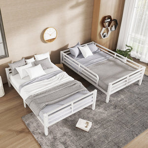 English Elm Metal Full Xl Bunk Bed For Teens & Adults - Space-Saving, Durable Steel Frame, No Box Spring Needed! W1580S00125