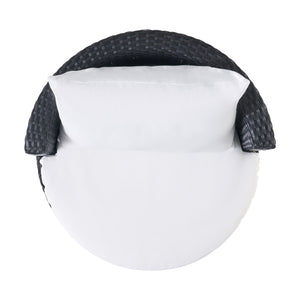 English Elm Christopher Knight Home® - KONO Woven Outdoor 3-Piece Patio Chat Set with Aluminum Frame, Tempered Glass Table, Cushions Black+Ivory 53142.00ALU