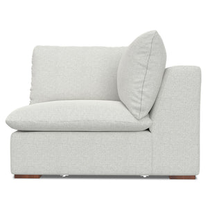 English Elm Jasmine Cloud Grey Corner Sectional Sofa & Ottoman — Handcrafted Performance Fabric, Reversible Cushions (96) B136P199246