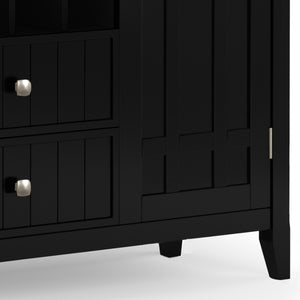English Elm Bedford Sideboard Buffet With Wine Rack - Elegant Black Storage Solution For Dining & Living Spaces B136P158481