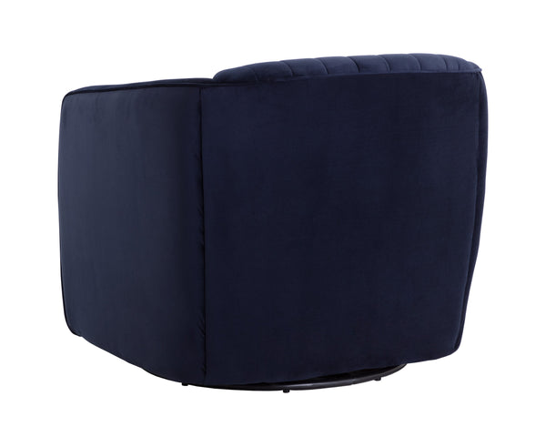 Sunpan Garrison Swivel Lounge Chair - Modern Elegance with Timeless Style and Comfortable Design Features Abbington Navy