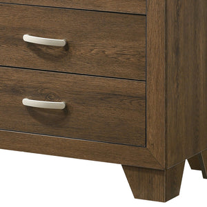 English Elm Miquell Modern Oak-Style Dresser with Six Smooth-Glide Drawers, Geometric Block Legs, Durable Finish Oak 48 L x 20 W x 32 H B2726P261894