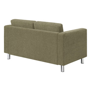 OSP Home Furnishings Pacific Club Chair with Chrome Legs Modern Upholstered Accent Seat for Living Room Loveseat PAC52-S126
