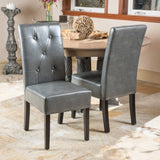 Christopher Knight Home® - Noble House - Taylor Grey Bonded Leather Dining Chair - Set of 2