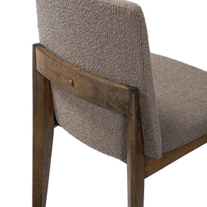 English Elm Christopher Knight Home® - Upholstered Modern Armless Dining Chair Set of 2 with Ergonomic Curved Back & Solid Wood Frame Durable Fabric Brown,Walnut N771P330590W