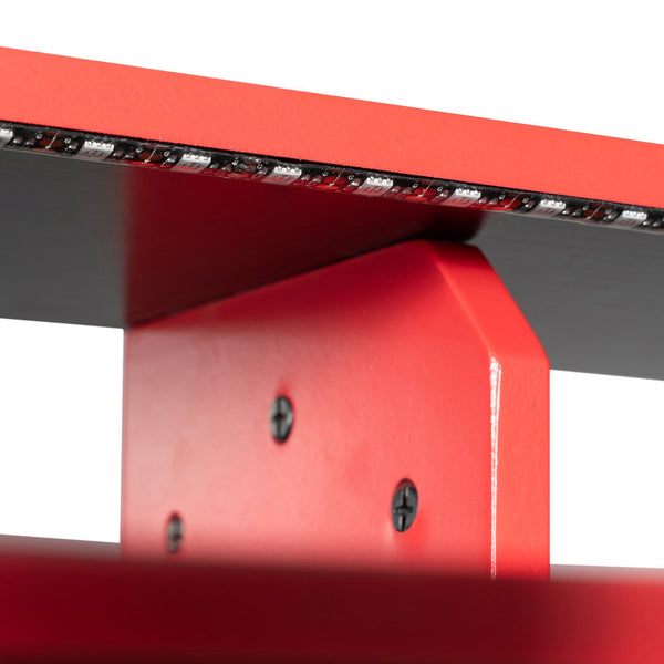 English Elm Full Size Gaming Loft Bed with Rgb Lighting Built-in Desk and Usb Charging Ports LT000275AAJ