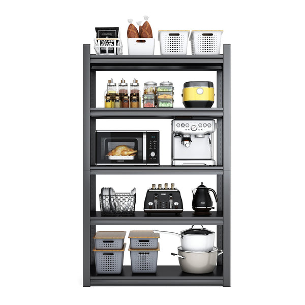 English Elm 72"H Heavy-Duty 5-Tier Metal Shelving Unit - Adjustable Industrial Storage Rack For Garage & More! T2398P160409