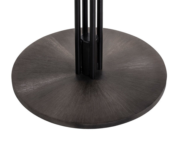 Sunpan Terry Bistro Table - Luxurious Glass Top with Exquisite Bronzed Gunmetal Frame and Unique Design Square - 30W x 30D x 30H