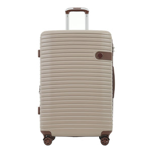 English Elm 4 Piece Abs Hard Shell Luggage Set with Spinner Wheels Tsa Lock and Packing Cubes Khaki PP313145AAM
