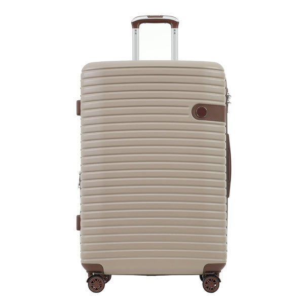 English Elm 4 Piece Abs Hard Shell Luggage Set with Spinner Wheels Tsa Lock and Packing Cubes Khaki PP313145AAM