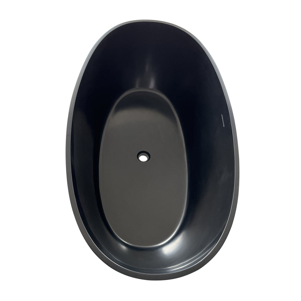 English Elm 55" Freestanding Soaking Tub Eco Stone Resin Matte Finish Spa Inspired Bath T3785P353953