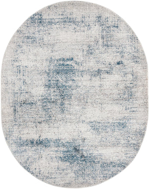 Unique Loom Finsbury Sarah Machine Made Abstract Rug Blue, Ivory/Gray/Light Blue 7' 10" x 10' 0"
