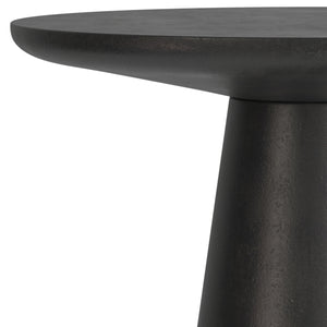 English Elm Gloria Cast Aluminum Side Table in Graphite Finish — Handcrafted, Textured 19" Round Top, Versatile Decor Piece B136P239041