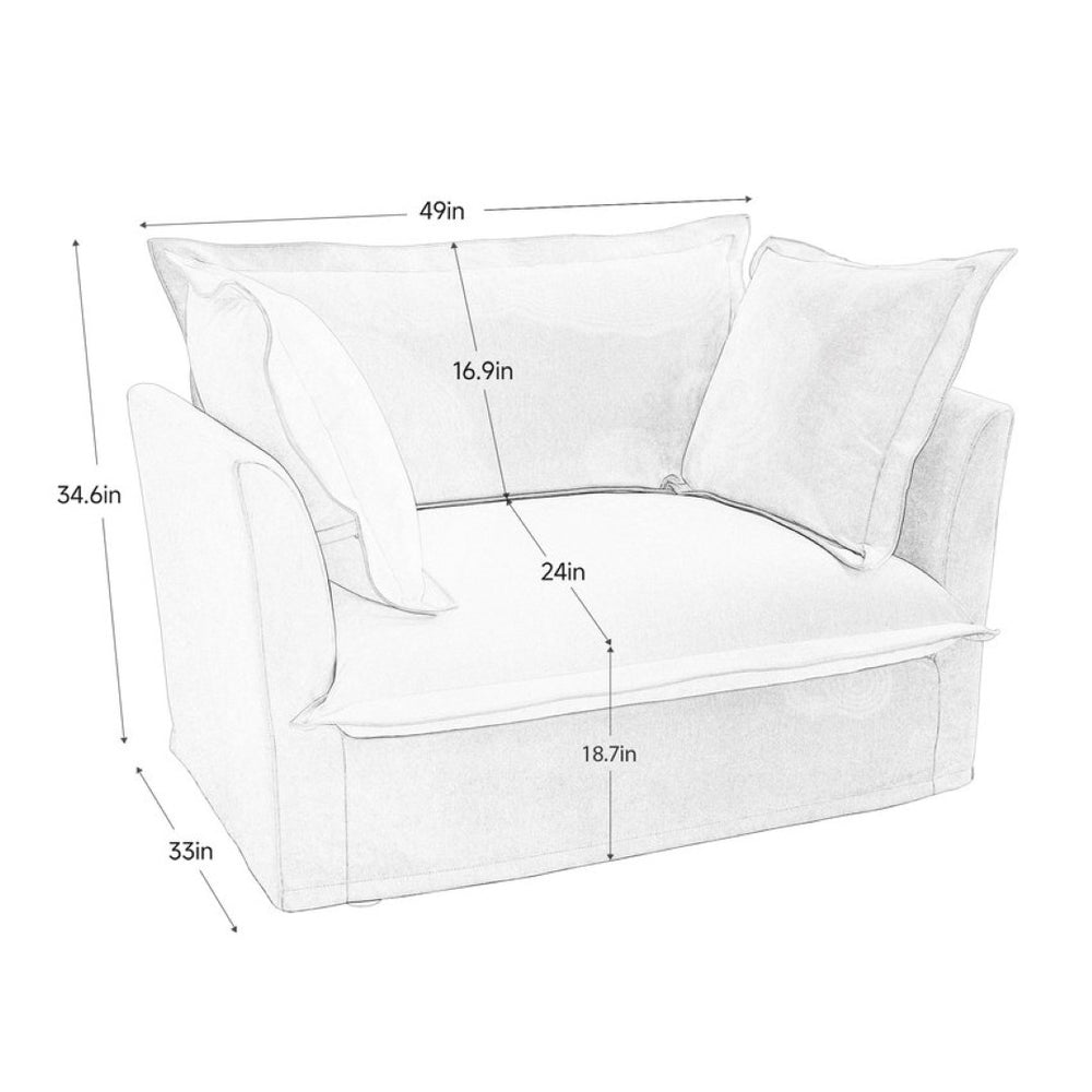 English Elm Set Of 2 Cozy Slipcovered Armchairs In Soft Orange Chenille – Stylish Deep Seating For Any Room W3041S00123-GIGA