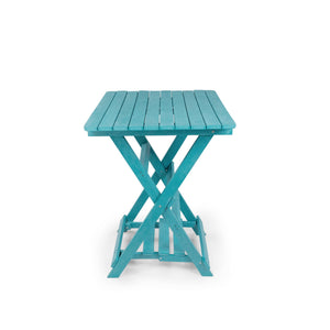 English Elm Summit Ridge Recycled Hdpe Outdoor Folding Bar Table Weather Resistant Eco Patio Teal B2745P409716