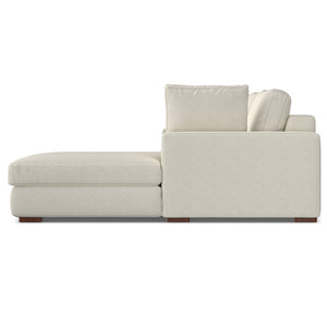 English Elm Charlie Deep Seater Right Sectional Sofa with Oversized Chaise, Eco Performance Fabric, 122" wide Cream B136P199282