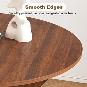English Elm 43 Inch Foldable Mdf Dining Table with Warm Wood Grain Veneer for Compact Living Walnut W2700P409328