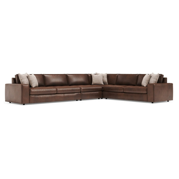 Bernhardt Bernhardt Nest Full Grain Leather Sectional with Deep Plush Seating for Modern Living K2241