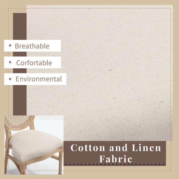 English Elm French Country Dining Chairs Set Of 2 - Elegant Upholstered, Stackable & Versatile For Any Space W3426P324205