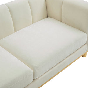 English Elm Modern Chenille Loveseat with Pocket Spring Support for Apartment Living Rooms N763S000070A