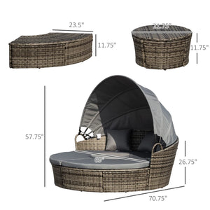 English Elm Outdoor Six Person Dining Set with Wood Grain Table and Aluminum Patio Chairs T3971S00134