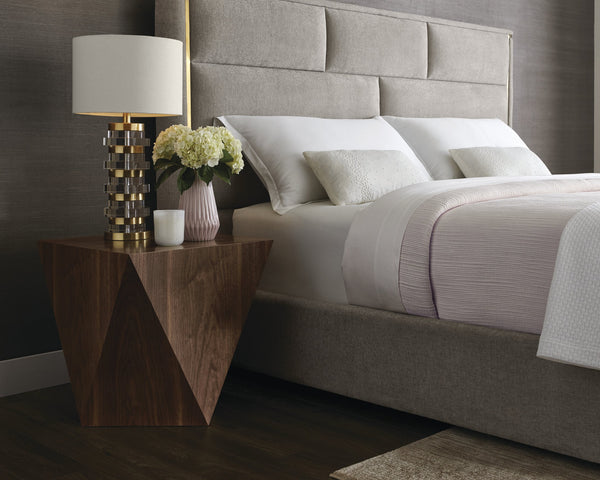 Sunpan Timmons End Table - Elegant Mid-Century Modern Design with Rich Walnut Veneer for Stylish Living Spaces