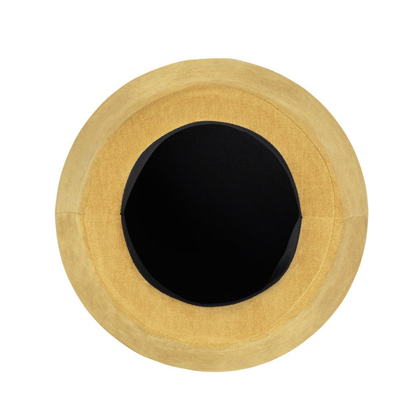 Crestview Collection Modern Mushroom-inspired Ottoman With Hidden Storage - Stylish Spice Yellow Accent For Any Room Yellow Solid Wood Evfzr3908spc