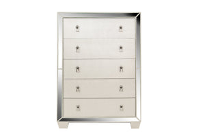 English Elm Traditional Elegant 6-Drawer Dresser with Antique Finish and Decorative Pulls for Spacious Bedroom Storage Silver 41 L x 21 W x 56 H B011P395091