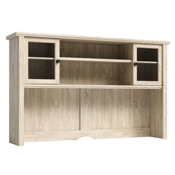 English Elm Hutch, Elegant Brown-Finish Storage Solution With Adjustable Shelf For Home Or Office Display Needs B356P367879