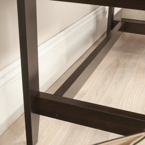 English Elm Desk, Elegant Brown Finish With Storage Drawers And Cable Management For Home Office Or Study B356P367914