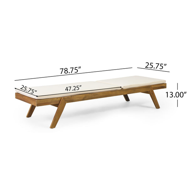 English Elm Christopher Knight Home® - Caily Chaise Lounge Set - Stylish Acacia Wood, Adjustable Backrests, Water-Resistant Cushions, Durable! 71346.00CRM