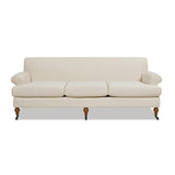 English Elm Alana Lawson Three-Cushion Tightback Sofa, Light Beige Linen