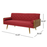 Christopher Knight Home® - Noble House - Jalon Mid-Century Modern Tufted Fabric Sofa