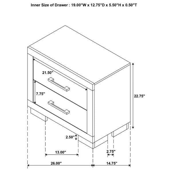 English Elm Tokyo Snow White 5-Piece Queen Bedroom Set - Modern Minimalist Design With Ample Storage & Elegance B062S00918-GIGA