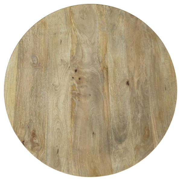 English Elm Diana Solid Mango Wood Round Coffee and End Table Set with Slatted Bases B062S01679