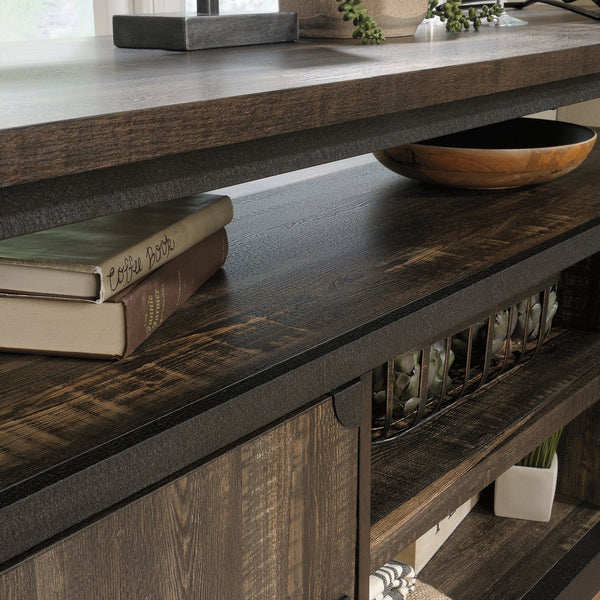 English Elm Credenza, Stylish Brown Finish Tv Stand For Screens Up To 60" With Flexible Storage & Organization B356P367781