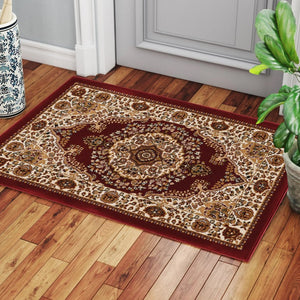 English Elm Manchester Red 2 Ft. X 3 Ft. Area Rug - Soft, Durable, Stain-Resistant, Perfect For High-Traffic Spaces B186P316802