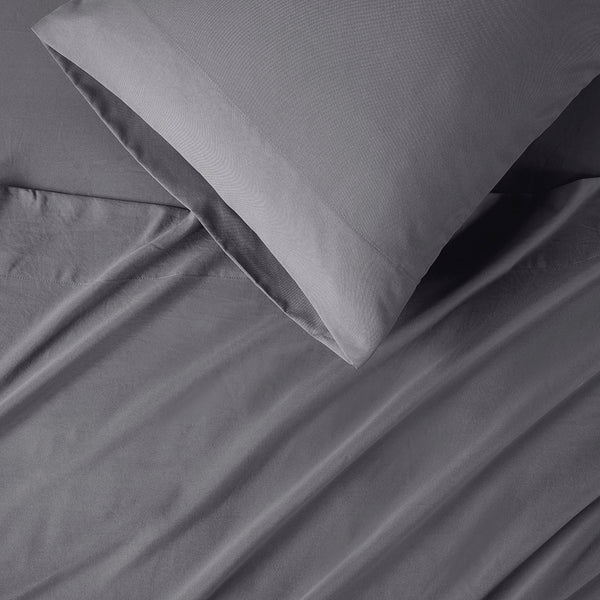 JLA Home Intelligent Design - All All Season Soft Touch Sheet Set – Ultra-Soft Microfiber, Wrinkle-Resistant, OEKO‑TEX Certified Comfort Charcoal ID20-1075