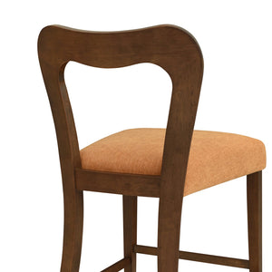 English Elm Christopher Knight Home® - Counter Stool with Curved Ergonomic Back, Solid Rubberwood Frame and Plush Upholstered Seat for Comfort Caramel,Walnut N771P254008W