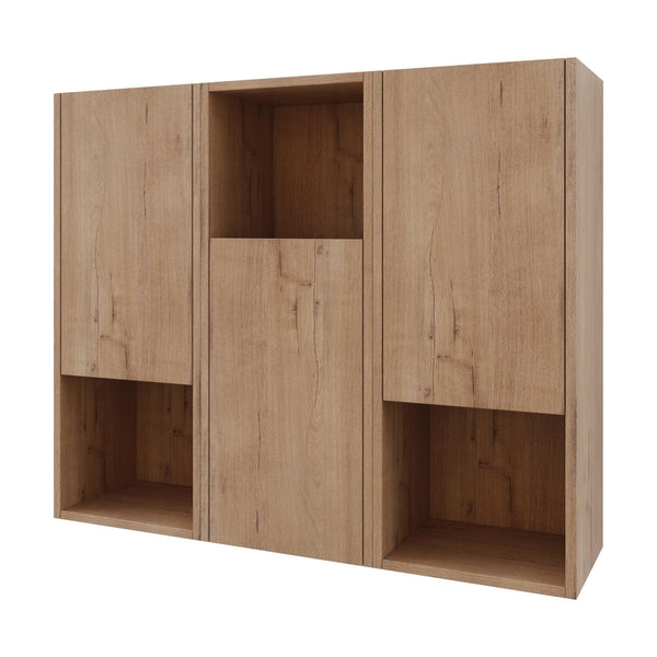 English Elm 36" Bathroom Side Cabinet - Stylish Wall-Mounted Storage, Soft-Close Doors & Durable Imitative Oak Finish W999S00374