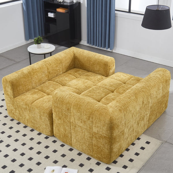 English Elm United Chenille Loveseat Sofa - Cozy Modular Sleeper For Small Spaces, Modern Comfort & Style W1568P255142-GIGA