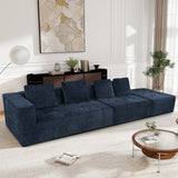 English Elm Modern Large Removable Modular Sofa, 3-Piece Set With Free Combination, Includes 4 Cushions, Ideal For Living Room, Bedroom, Apartment