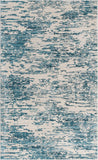 Unique Loom Oasis Water Machine Made Abstract Rug Blue, Navy Blue/Ivory 5' 0" x 8' 0"