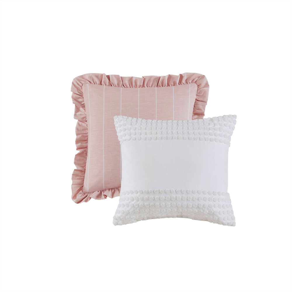 English Elm 8PCS King Jacquard Comforter Set with Damask Texture, Embroidered Decorative Pillows & Shams Multi 23.62 L x 18.9 W x 12.99 H B035P341095