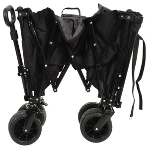 English Elm Foldable Heavy Duty Wagon Cart 480lb Capacity All-terrain Wheels Extendable Cargo Bed W2932P289382