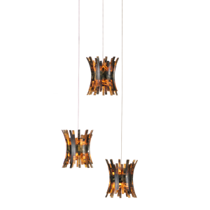 Alsop Round Multi-Drop Pendant Light - Glamorous Tortoise Shell Inspired Design for Elegant Spaces