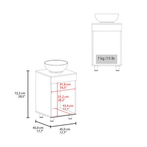 English Elm Wengue Bathroom Vanity With Integrated Vessel Sink, Spacious Storage, Modern Design For Small Spaces B062P303929-GIGA