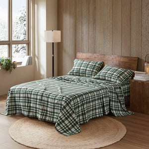 English Elm 4 Pieces King 100% Cotton Flannel Sheet Set - Soft, Cozy, And Stylish For Ultimate Comfort & Warmth B035P381359